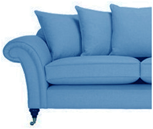 Формы спинок дивана- полумягкая спинка с декоративными подушками