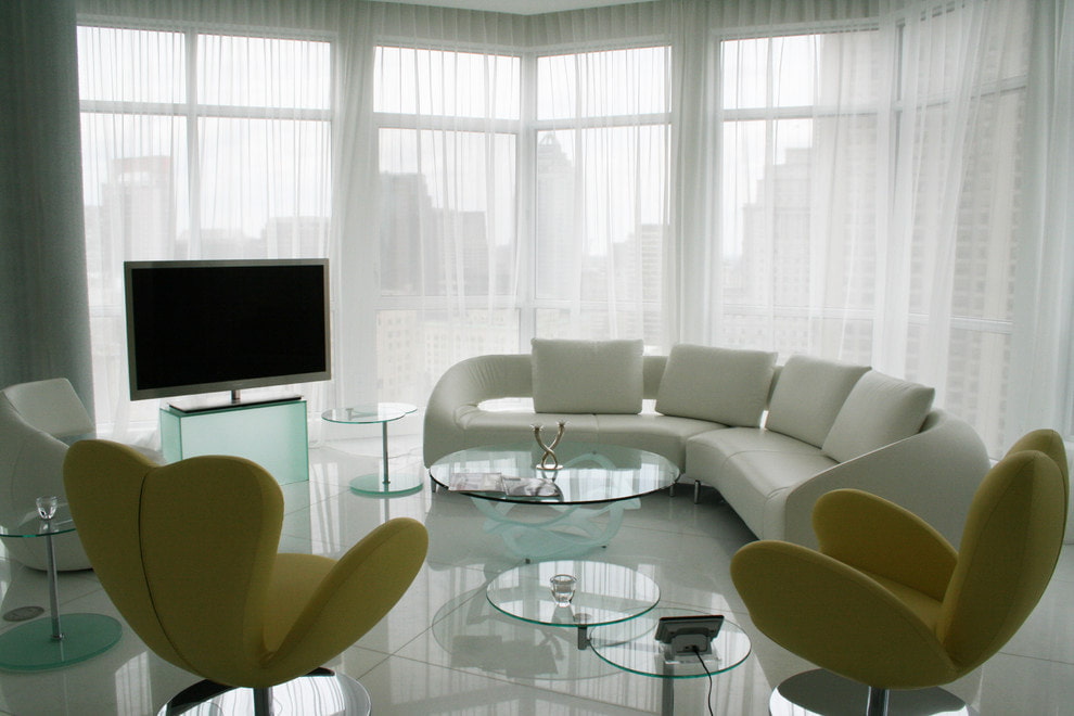 фото дивана белого цвета в интерьере