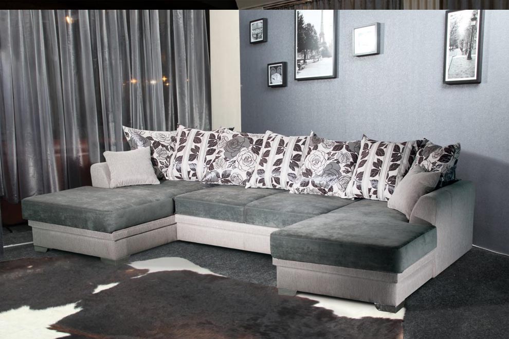 фото п-образного дивана в интерьере