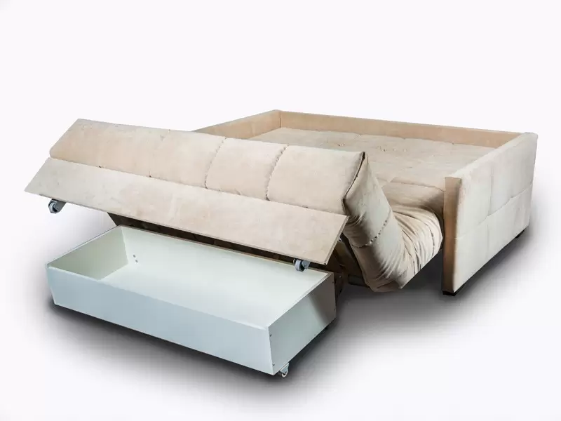Встроенный ящик для белья в диване для сна 