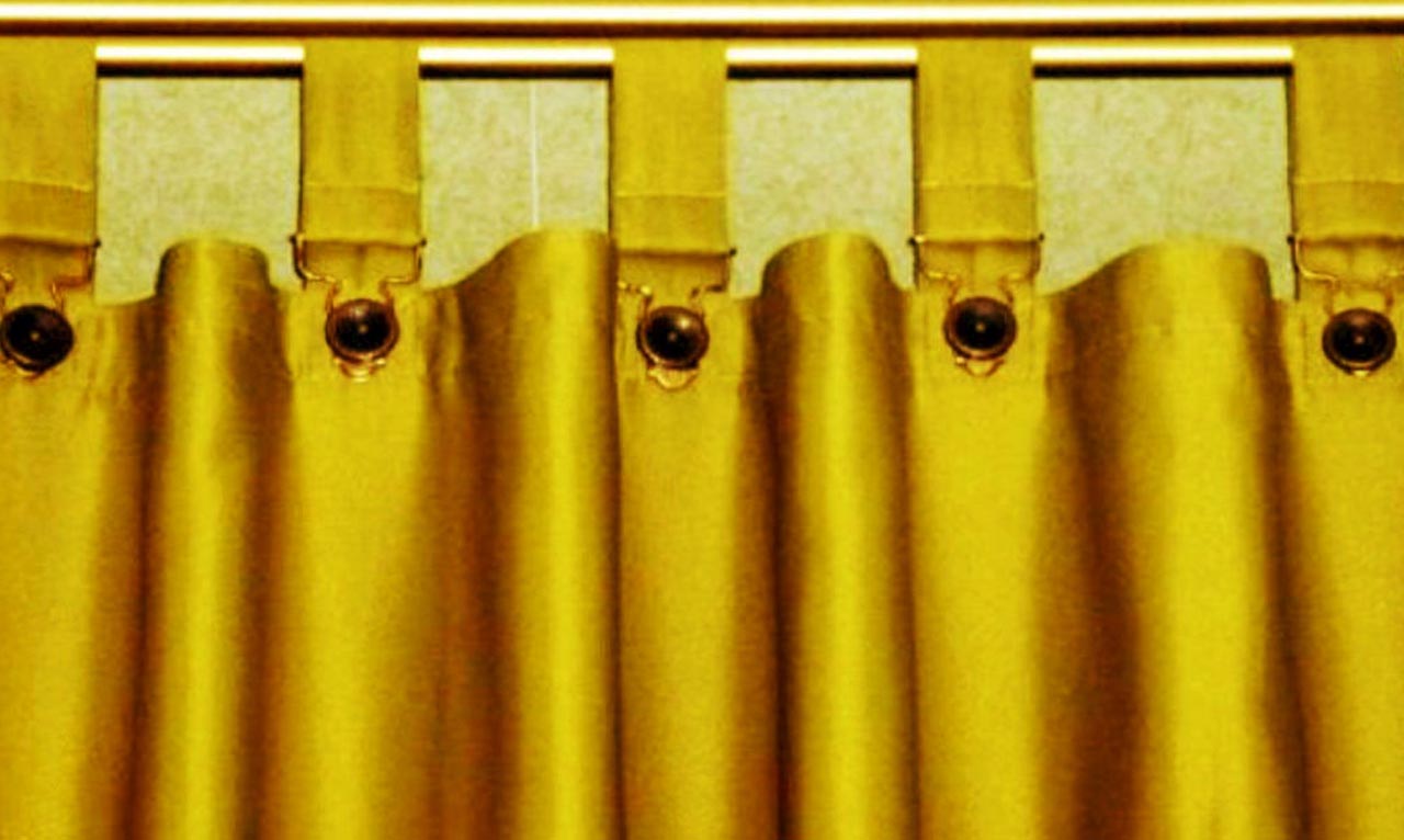 Крепление шторы на трубчатый карниз на петли застежки